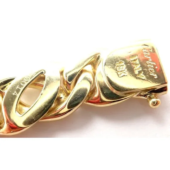 Rare! Authentic Vintage Cartier 18k Yellow Gold Link Chain Necklace - Picture 8 of 9